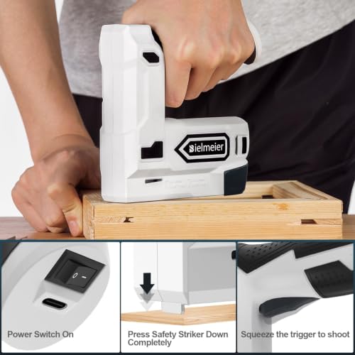 Bielmeier 2-in-1 Cordless T50 Staple Gun & Brad Nailer, 4V Battery Powered