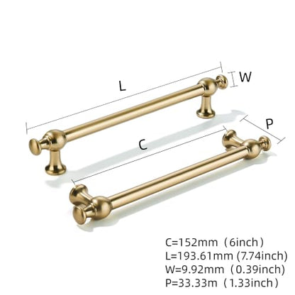khtumeware 5-Pack 6-Inch(152mm) Champagne Bronze Cabinet Pulls - color: Champagne Bronze, size: 6"(152mm) Hole Center