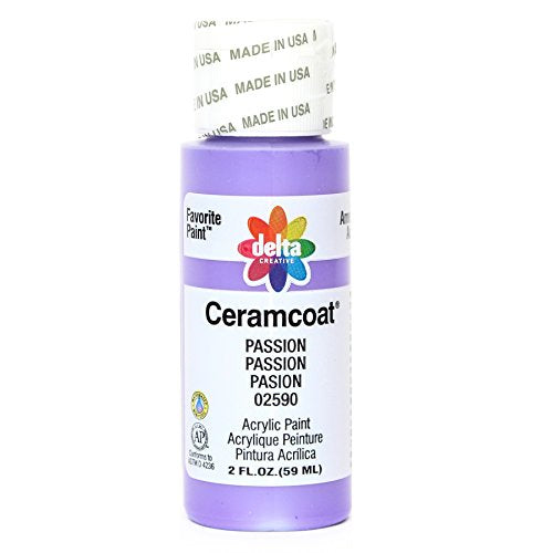 Delta Creative Ceramcoat Acrylic Paint in Assorted Colors (2 oz), 2590, Passion - color: Passion, size: 2 Fl Oz (Pack of 1)