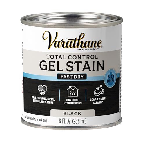 Varathane Total Control Black Gel Stain - color: Black, size: Half Pint (Pack of 1)