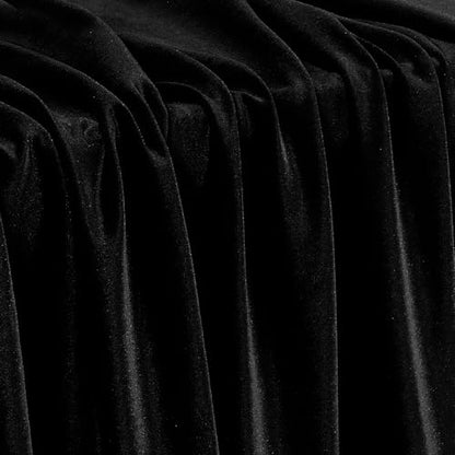 KKJIAF 2 Yard Black Stretch Velvet Fabric 60" Wide for DIY Crafts - color: Black, size: 2 Yard