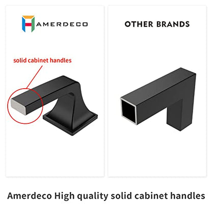 Amerdeco 10 Pack Brushed Satin Nickel 5 Inch(128mm) Hole Centers Kitchen Cabinet Pulls Hardware Kitchen Handles for Cabinets Cupboard Handles Drawer Pulls - color: Brushed Satin Nickel, size: 5" hole center