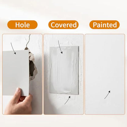 Vinyl Siding Repair Kit 12Pcs Vinyl Siding Patch, 6.3X4.75Inch Self-Adhesive Vinyls Fence Repair Kit PVC Tape Cover Any Cracks Holes Blemishes on Vinyls Sidings Fence Tools Home Skirting