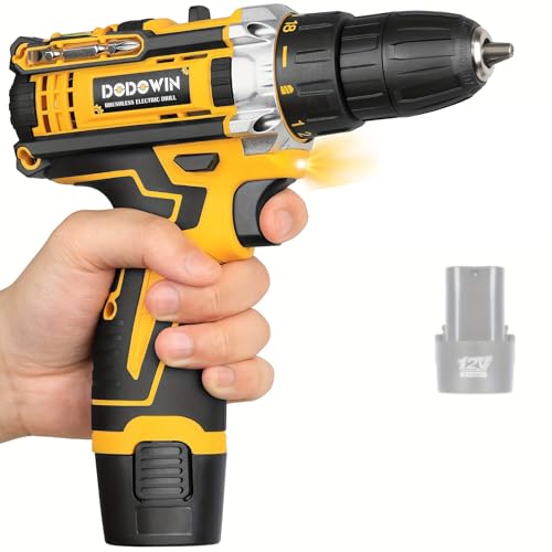 Power Drill Set with 1 Battery and Charger, Rechargeable Small Machine for Home Use, Electric Wall Drill Driver Kit with Variable Speed - style: 1 Battery
