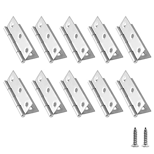 Biaungdo 2.5 Inch Butt Hinge, Stainless Steel Small Hinges, 10 Pack - size: 2.5 Inch