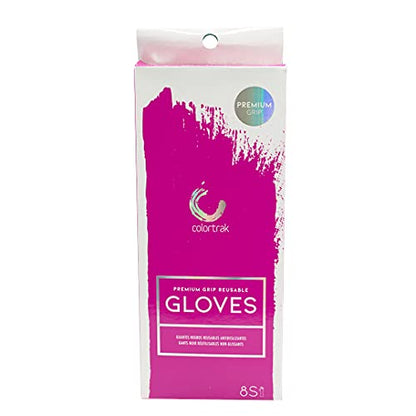 Colortrak Premium Grip Reusable Gloves, 4 Pairs, Black, Medium - size: Medium