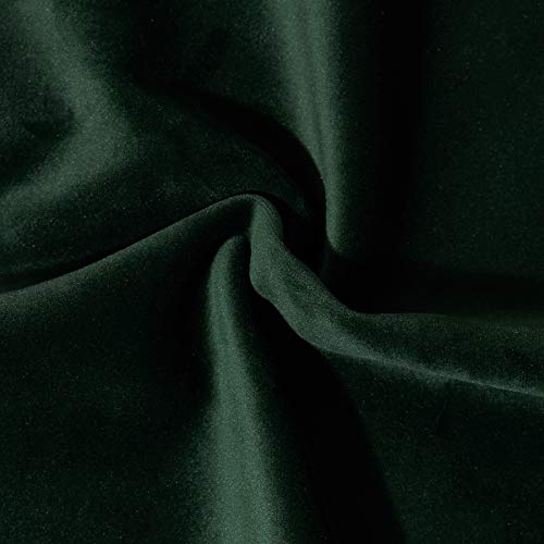 55 Inch Wide Solid Heavy Upholstery Soft Velvet Fabric Color Forest Green by The Yard - color: Forest Green