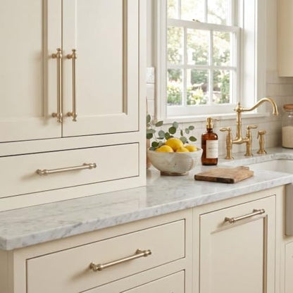 khtumeware 5-Pack 3-3/4-Inch(96mm) Champagne Bronze Cabinet Pulls - color: Champagne Bronze, size: 3-3/4"(96mm) Hole Center