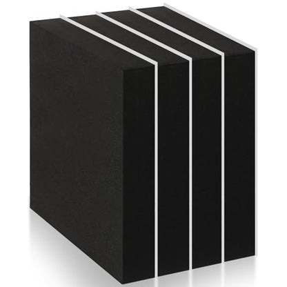 4 Pcs 1" Thick Foam Padding Sheet with Adhesive Backing Closed Cell - color: Black, size: 1 Inch Thick, 6 x 6 Inches