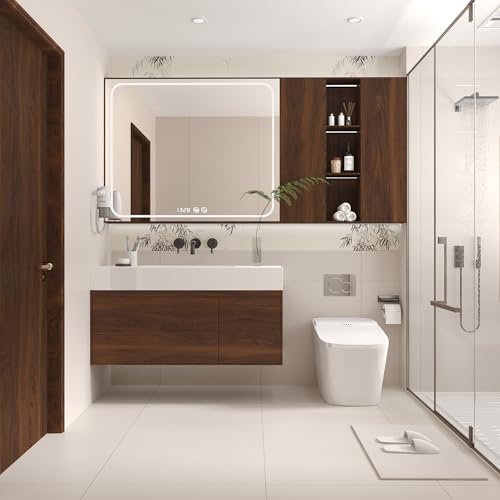 JSEVEM Walnut Wood Contact Paper Dark Brown Peel and Stick Wallpaper Waterproof Removable Grain Contact Paper for Countertops Cabinet Table Self Adhesive Thicken Textured Vinyl Wrap 48" x 354" - color: Brown, size: 48" x 354"