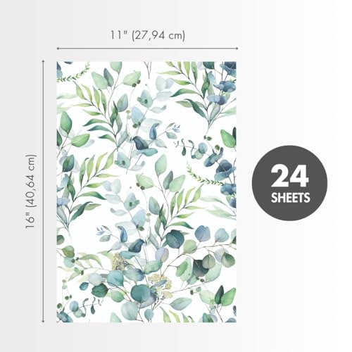 Main Street Peel and Stick Wallpaper Sheets, Eucalyptus, 24-Pack - style: Eucalyptus