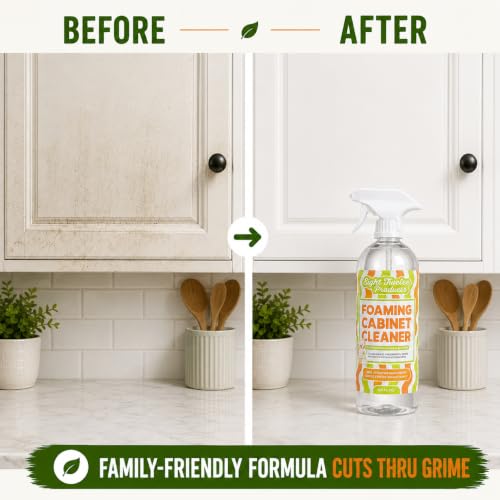 812 Foaming Cabinet Cleaner – Kitchen Degreaser Safely Removes Grime & Buildup from Painted Cabinets, Countertops, Backsplashes, Doors & Trim | No Wax or Residue | Made in America | 24oz
