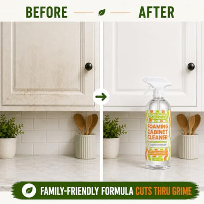 812 Foaming Cabinet Cleaner – Kitchen Degreaser Safely Removes Grime & Buildup from Painted Cabinets, Countertops, Backsplashes, Doors & Trim | No Wax or Residue | Made in America | 24oz