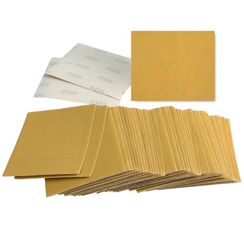1/4 Sandpaper Sheet 320 Grit 40PCS 4.5 x 5.5 Inch Hook and Loop Sandpaper 1/4 Sheet Sanding Discs for Palm Sander,Wood,Metal,Automotive - style: 320grit