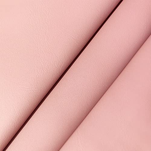 XHT Smooth Pink Faux Leather Roll 11.8"x53" Soft Plain Synthetic Upholstery Crafts Fabric for DIY Bows Jewelry Making - color: Pink