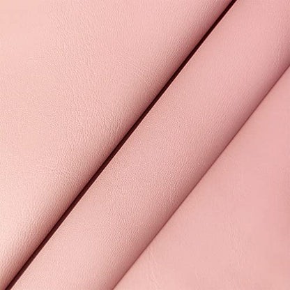 XHT Smooth Pink Faux Leather Roll 11.8"x53" Soft Plain Synthetic Upholstery Crafts Fabric for DIY Bows Jewelry Making - color: Pink