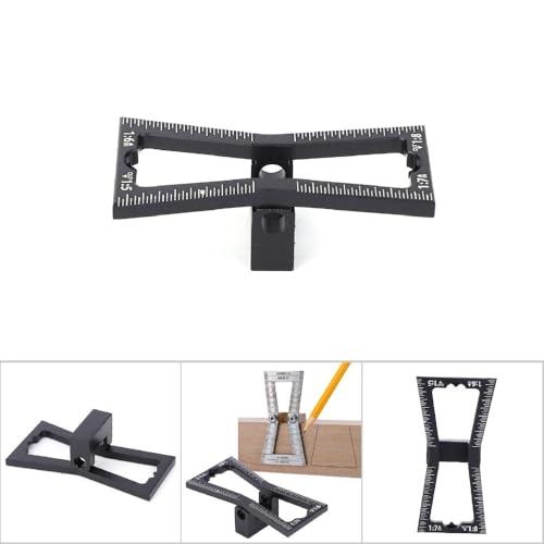 Alloy Dovetail Making Jig Dovetail Joint Scriber,1:5 1:6 1:7 1:8 Slopes Dual-Side Marking Gauge,Black Woodworking Tool for DIY Wooden Joints
