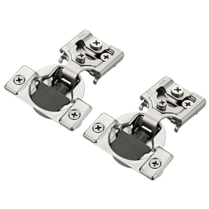 Satin Nickel Soft Close Cabinet Hinges,1/2 Inch Overlay,60 Pack (30 Pairs) - size: 1/2 inch Overlay