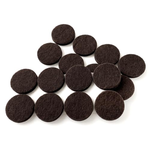 Slipstick GorillaFelt Premium Felt Furniture Pads/Chair Feet Floor Protectors (1 Inch Round) Includes 16 Heavy-Duty Felt Pads with Self Stick Adhesive, Brown - size: 1" Brown