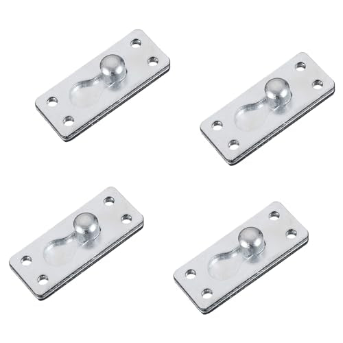 4PCS Bed Rail Brackets Bed Frame Hardware Bed Hardware Kit Bed Connector，with Screws，for Headboards Footboards Hold (Small) - size: Small
