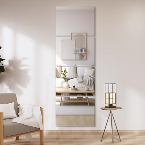 Delma Wall Mirror Full Length, Glass, 16x12'' - 4PCS - size: 16''x12''-4PCS