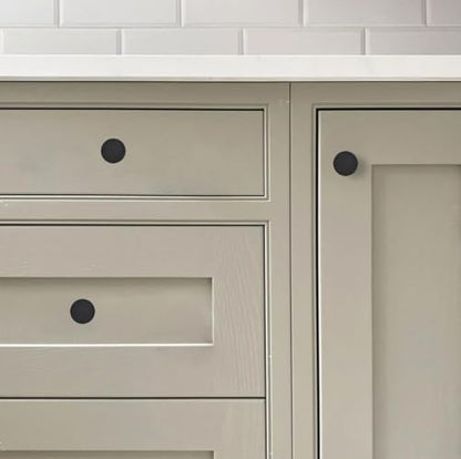 khtumeware 10 Pack Cabinet Knobs Black Kitchen Cabinet Knobs Round Dresser Drawer Knobs Matte Black Drawer Pulls Closet Door Knobs 1-1/5 Inch - color: Black, size: 1-1/5 Inch knobs