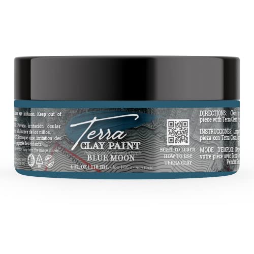 Dixie Belle Paint Company Terra Clay Paint - Blue Moon (4oz) - color: Blue Moon, size: 4 Fl Oz (Pack of 1)