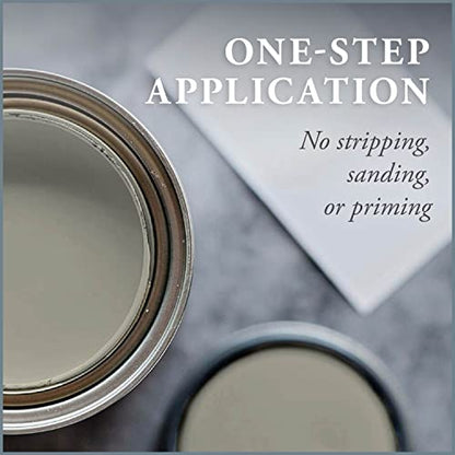 AMY HOWARD AT HOME One Hour Miracle Paint - Water-Based Enamel - Scrubbable Eggshell Finish - All In One Furniture Paint - No Stripping, Sanding, or Priming - 32oz Amour Gray - color: Amour Gray
