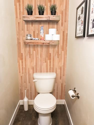 Jeweluck Wood Contact Paper Peel and Stick Wallpaper 17.7inch × 196.8inch - color: A Wood, size: 17.7" x 196.8"