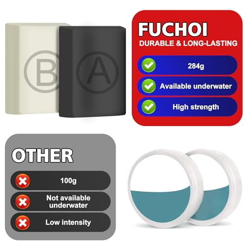 Epoxy Putty 10oz/280g Pool Putty - 2 Part A&B Epoxy Sculpt Clay, Waterproof Filler for Underwater/Above Fast Repair, Pipes, Leaks, Cracks, Holes, Bonds Plastic, Wood, Metal, Tile, Ceramics (Grey) - color: Grey