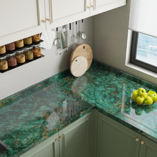 Emerald Green Marble Contact Paper Marble Wallpaper Vinyl Wrap