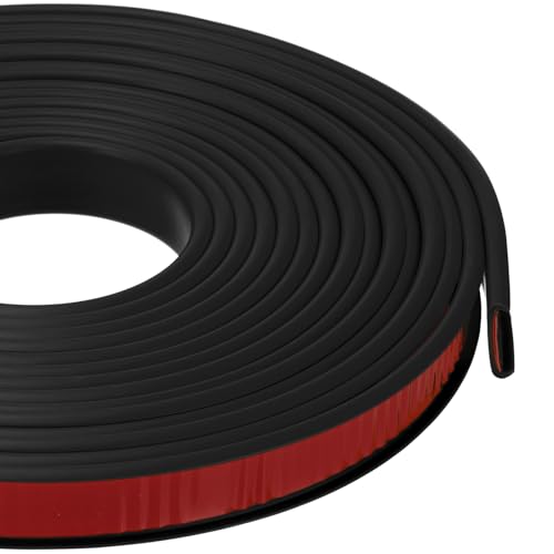 PATIKIL 5/8 Inch x 20 Feet U Shape Edge Banding, TPE Rubber Edge Trim Self Adhesive Veneer Edging Trim for Veneer Furniture Cabinets Shelves Table, Black - color: Black, size: 5/8 Inch x 20 Feet