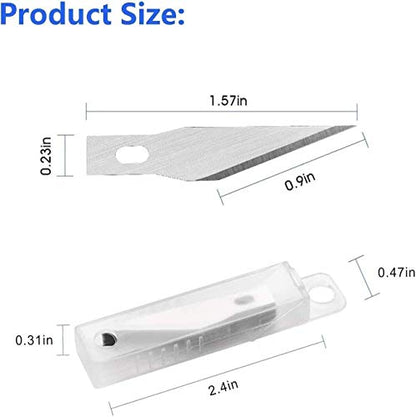 DIYSELF 1 Pcs Craft Knife Hobby Knife with 11 Pcs Stainless Steel Blades Kit and Cutting Mat 6in×8in