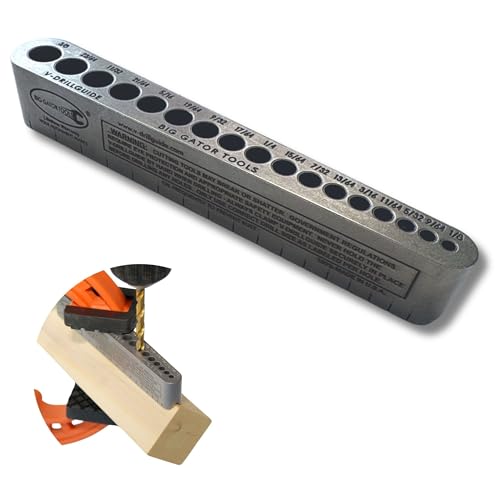 Big Gator Tools The Original V-Drill Guide STD1000DGNP, Sizes 1/8–3/8 Inch.