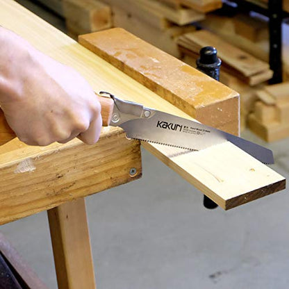 KAKURI Japanese Hardwood Saw 8.2", Premium Oil-Finished Red Oak Handle - color: Japanese Saw (Hardwood 8-1/4")