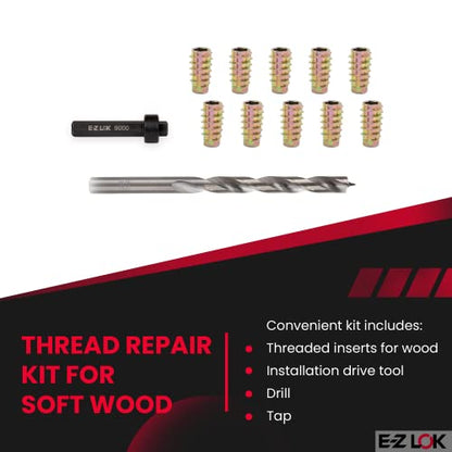 E-Z LOK Thread Repair Kit, 0.25-20 - size: 1/4-20 x 20mm, style: Flush