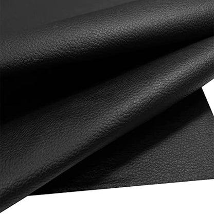 Mybecca Faux Leather Fabric Calf Champion Black (1 Yard)(3 Feet x 4.5 Feet) - color: Black