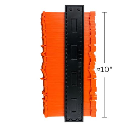 PRECISE 10 inch Contour Gauge for Precise Tracing, Orange