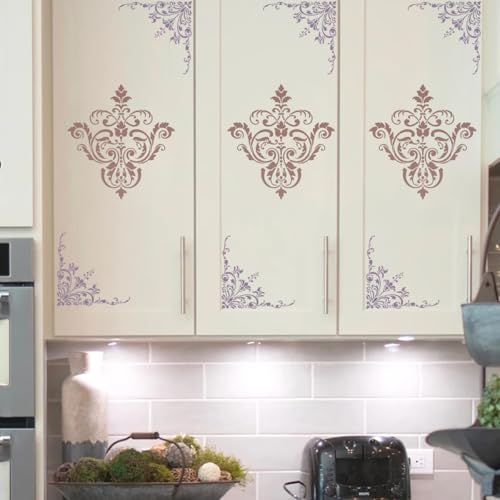Damask Stencil Wall Stencils for Painting Large Pattern 12" - style: Damask
