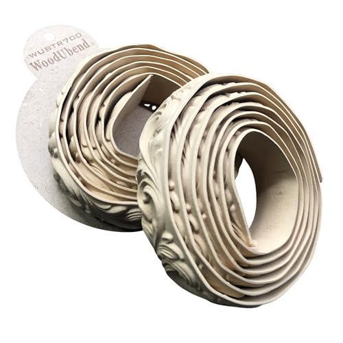 WoodUBend Pack of Two Trims TR700 208x3.5cm Heat Bendable & Flexible Wood Trims - DIY Craft, Furniture & Home Decor - Easy to Apply & Paint - Versatile, Reusable & Durable - size: Pack of 2 (208x3.5cm)