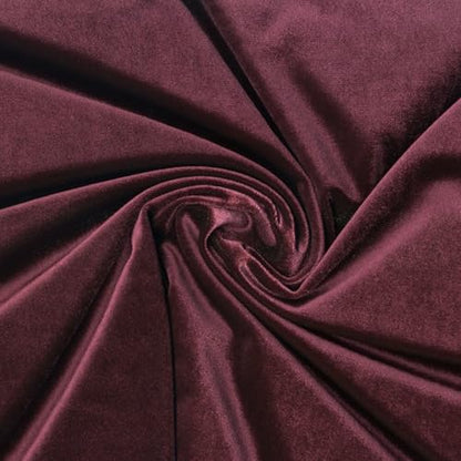 Stretch Velvet Fabric by The Yard - 58/60" Wide Soft Velvety Cloth for Sewing Dresses, Gowns, Upholstery, Costumes and DIY Crafts - 92% Polyester 8% Spandex - Acaiberry - 1 Yard - color: Acaiberry, size: Precut 1 Yard