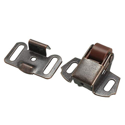 uxcell Retro Cabinet Wardrobe Door Single Roller Catch Ball Latches Hardware Copper Tone - size: 1 Piece