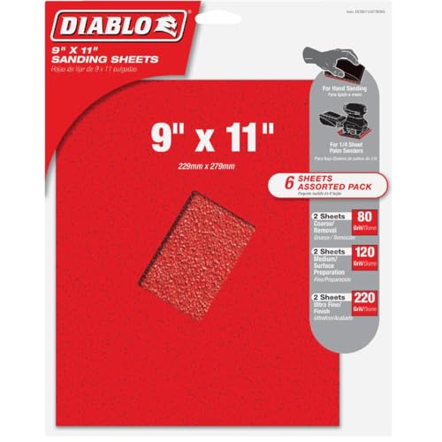 Freud Diablo 9x11 Sheet 6PK AST