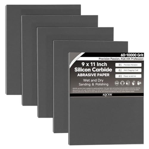 12-Sheet Premium 2000 Grit Wet Dry Sandpaper, 9 x 11 Inch - style: 2000Grit