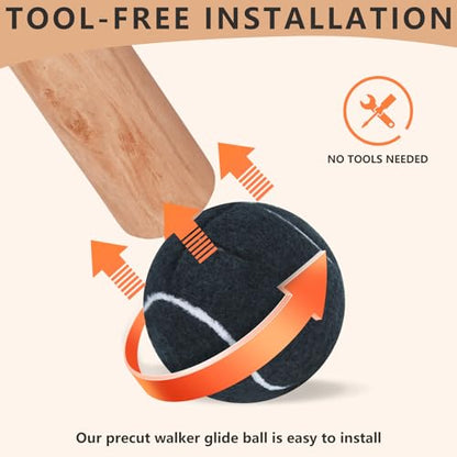 Precut Tennis Balls for Walker and Furniture Legs,30 Pack - color: Black, size: 30 Pack