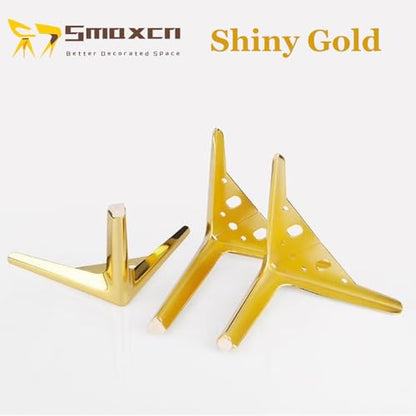 7 inch /18cm Shiny Gold Metal Furniture Legs Set of 4 - color: Shiny Gold, size: 7 inch
