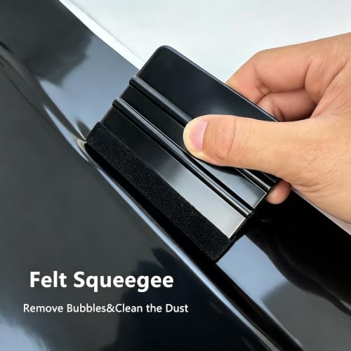 Car Wrapping Vinyl Tool Kit Window Film Tint Tools Kit with Car Edge Wrap Squeegee, Vinyl Felt Squeegee, 9mm Utility Knife with 10pcs Blades, and Safety Cutter