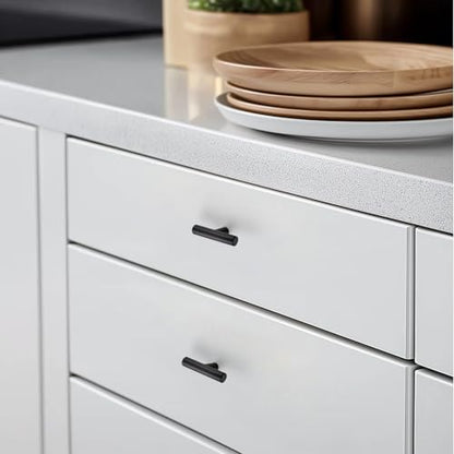 10 Pack Matte Black Cabinet Knobs 2 Inch Black Drawer Knobs Single Hole - color: Black