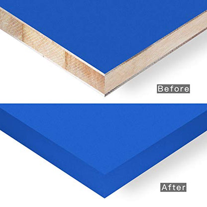 PVC Edge Banding, 1" x 25ft Non Glued Chrome Blue Edge Banding for Table Cabinet Furniture Trim - color: Blue, size: 1 Inch
