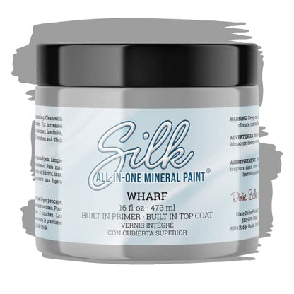 Dixie Belle Silk All-In-One Mineral Paint - Wharf (16oz) - color: Wharf, size: 16 Fl Oz (Pack of 1)